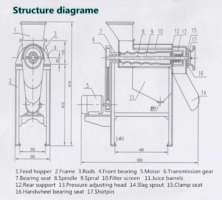 Stainless Steel 304 Fruit Apple Mango Coconut Juice Making Juicer Extractor Machine