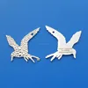 silver eagle one hole logo engraved metal jewelry charm for bracelet