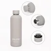 500ml Grey 17oz Insulated Water Bottle Double Wall Vacuum Stainless Steel 24 Hours Keep Hot No Leak Outdoor Sports Water Bottle