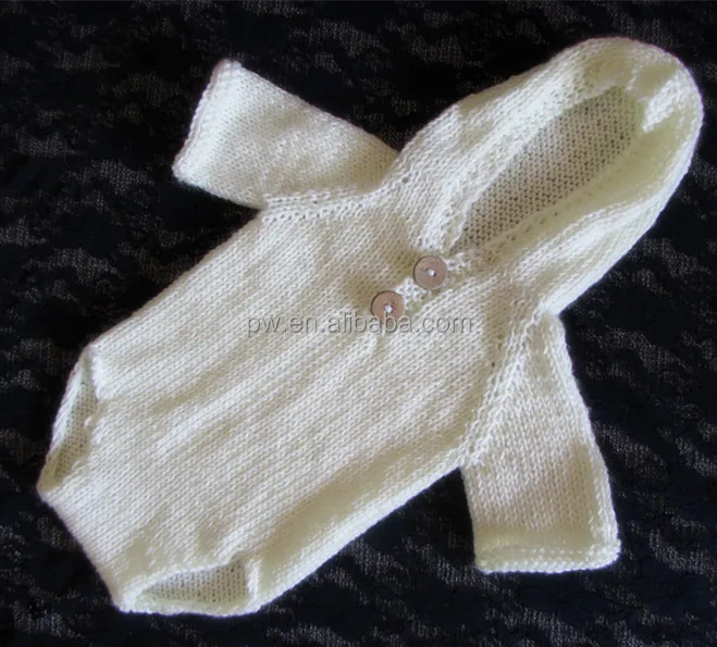 

Newborn Full Set Newborn Hooded Romper Crochet Knit Baby Jumpsuit Baby Romper Knitted Baby Overalls Photography Props