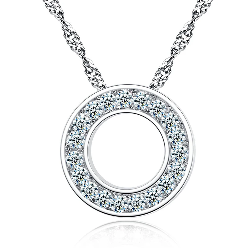 

Fashionable New Design Crystal Round Pendant Necklace Jewelry N44