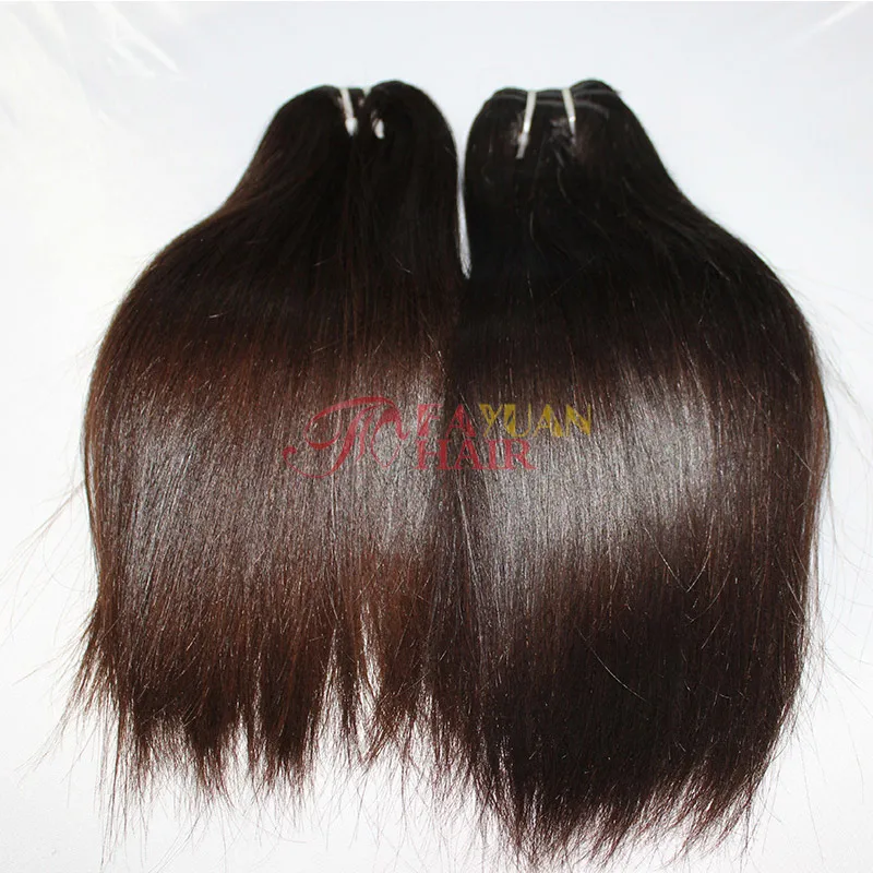 

Fayuan raw remy straight hair bundles 24 26 inches grade 10a virgin peruvian human hair bundles