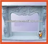 White Marble Or Black Granite Stone Fireplace For European Market