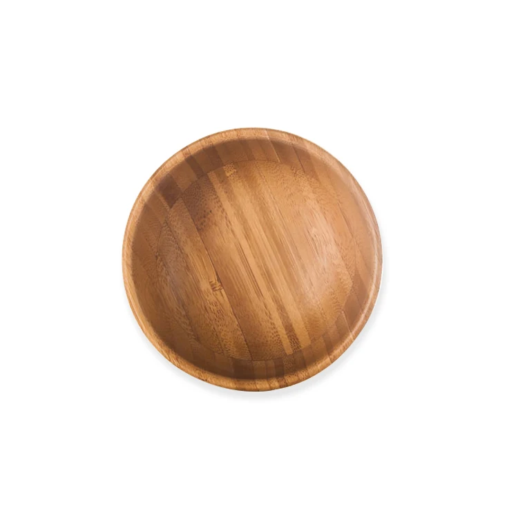 

Hot Product Reusable Bowl Home Use Salad Bamboo Bowl, Natural bamboo color