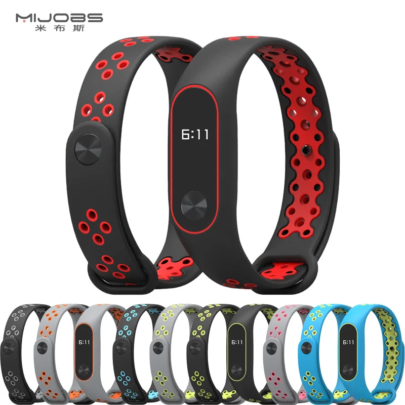 

Mijobs mi band 2 strap Silicone watch bracelet Replacement smart sport Wrist Band, Colorful