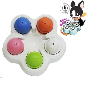 Image of Plastic products Interactive pet accessories Food Leakage plastic dog Toy ball Brain and Exercise Game cat dog Toys for Dogs