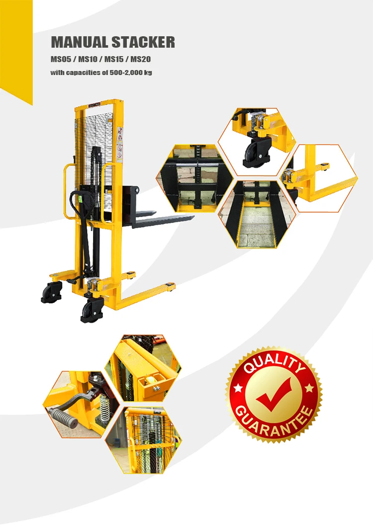 Mini Forklift Pallet Stacker 1ton 1 5ton 2ton Manual Stacker Buy Manual Hand Stacker Forklift Manual Stacker Malaysia Hydraulic Manual Stacker Product On Alibaba Com