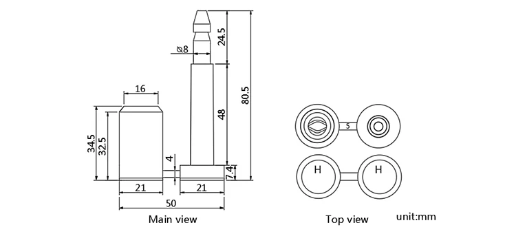 High security cargo container bolt seal for sale REB104