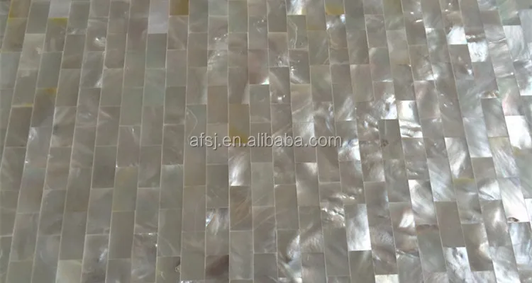 Af050208 rect. silber weià perlmutt muschel mosaik fliesen für ... Wohnzimmer weiss silber