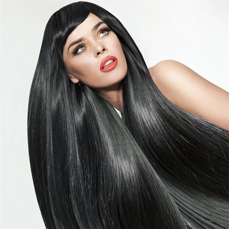 

russian bulk remy human hair extensions 220g, Natural black