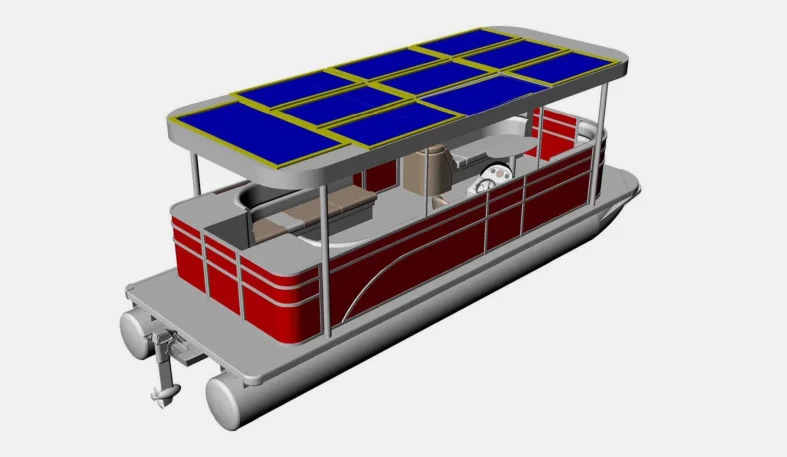태양 폰툰 배 알루미늄 폰툰 여객 뗏목 전동기에 의하여 엔진 힘 없는 알루미늄 물 택시 배 - Buy Solar Power ...