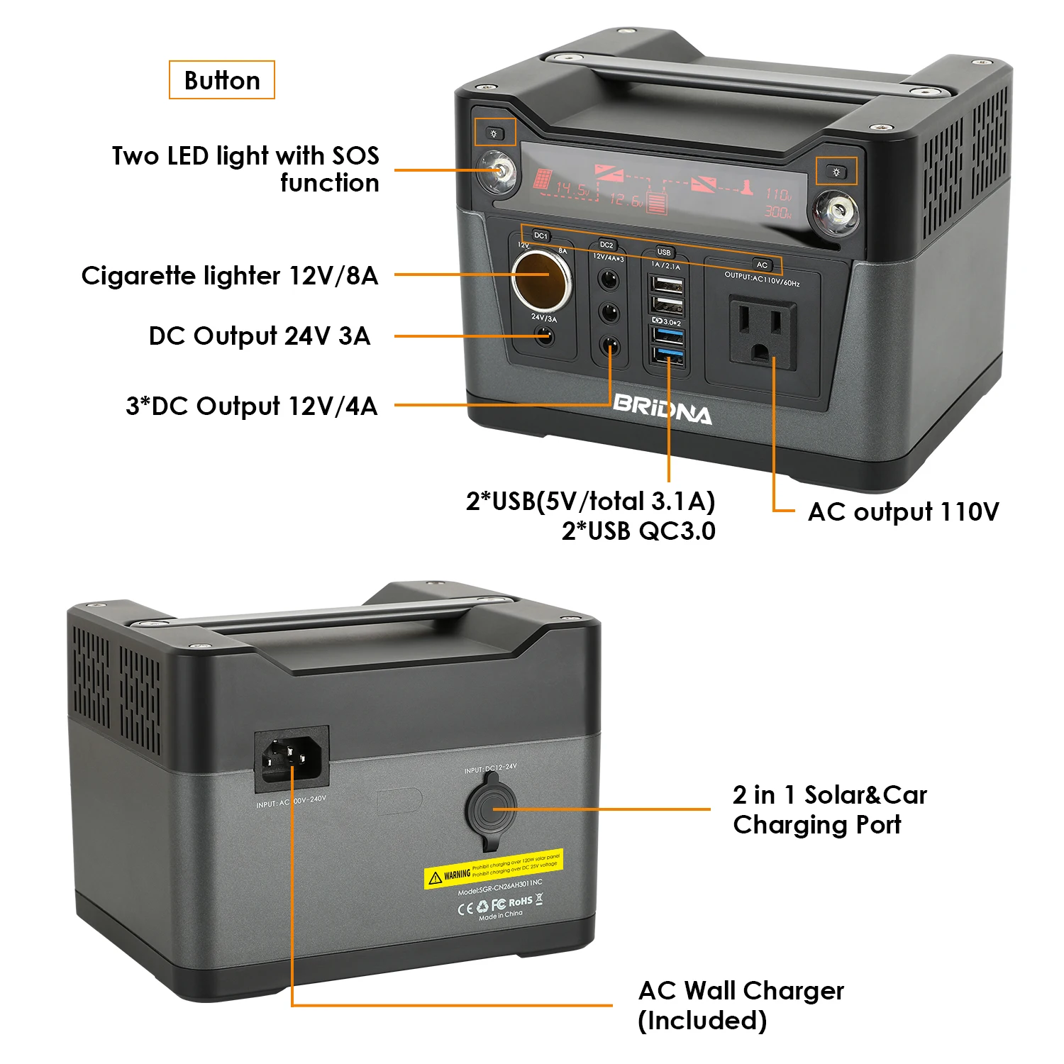 Wholesale 288wh 12v 110v 220v 230v 240v 300w Smart Solar Generator