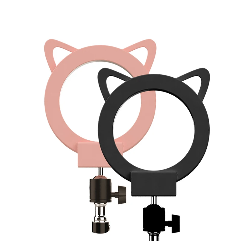 2019 beautiful cat head 10W 5 inch Led Ring Light Photography lighting / mobile video broadcast Makeup Led selfie light,RK44