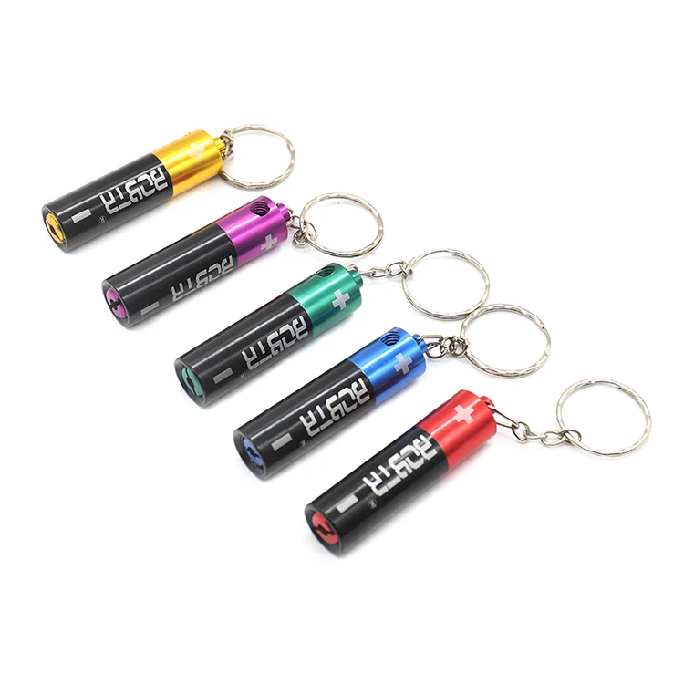 Battery Shape Weed Smoking Pipe with Key Chains
