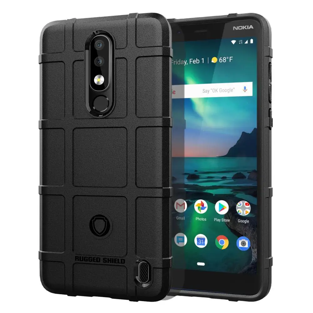 

shockproof tpu mobile phone case for nokia 3.1 plus back covers, 5 colors