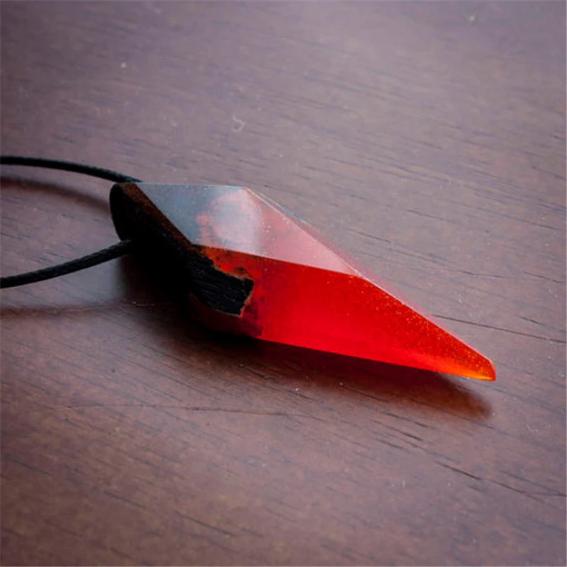 

2019 New design Wood and resin lighting pendant light necklace jewelry necklace