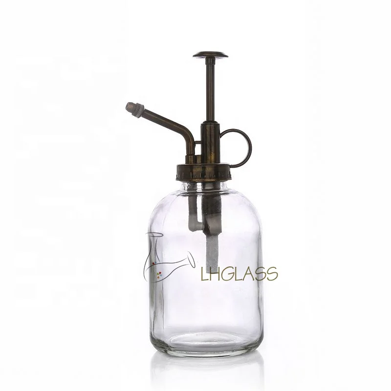 

Clear Glass Watering Can With Plastic Sprayer For Flower Glass Sprayer Mister Spray Bottle Home Garden