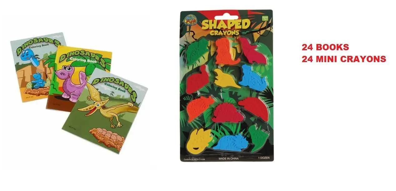 Download Buy 48 Pc Dinosaur Activity Coloring Set 24 Dino Mini Coloring Books 24 Dino Shaped Crayons Birthday Party Favor Road Trip Summer Camps Holiday Fairs Schools Classroom Activity In Cheap Price On Alibaba Com