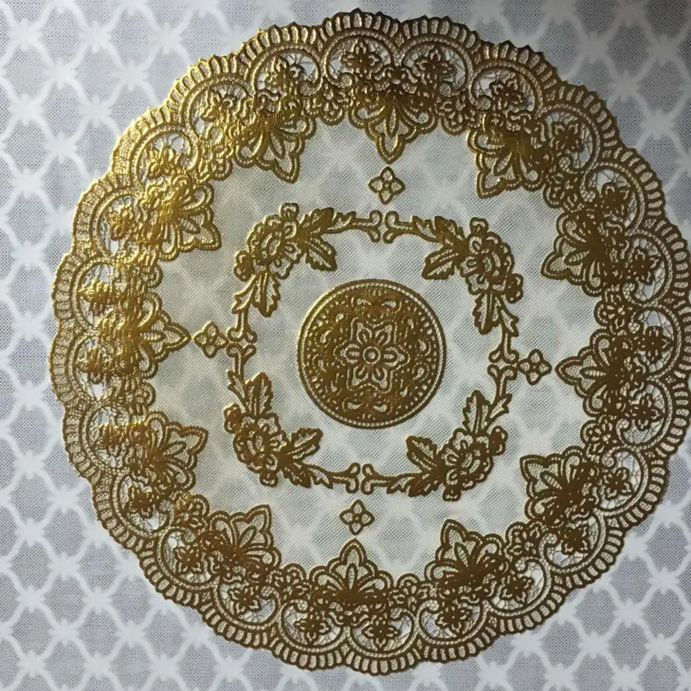 30cm Round Gold Lace Placemat Design Summary Buy Round Lace Placemats