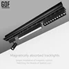 GOF New pattern Borderless Embedded Magnetic COB LED Track light Spotlights