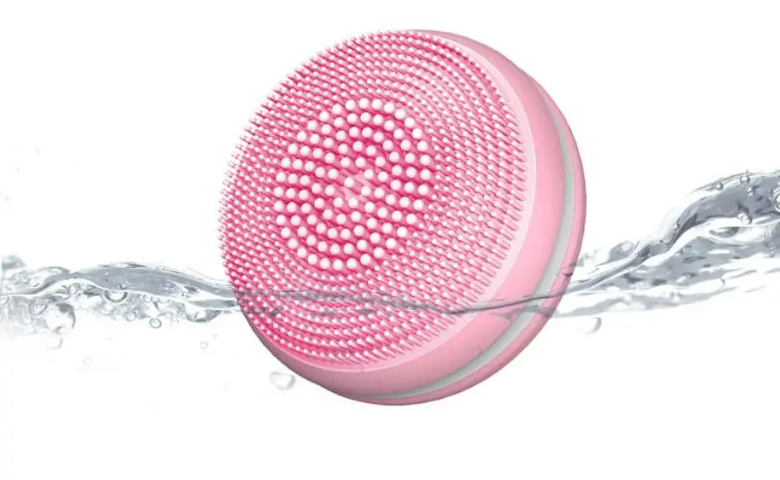 Electric Facial Cleansing Brush Silicone Vibration Mini Cleaner Deep Pore Round Cleaning Skin Massage face brush cleansing