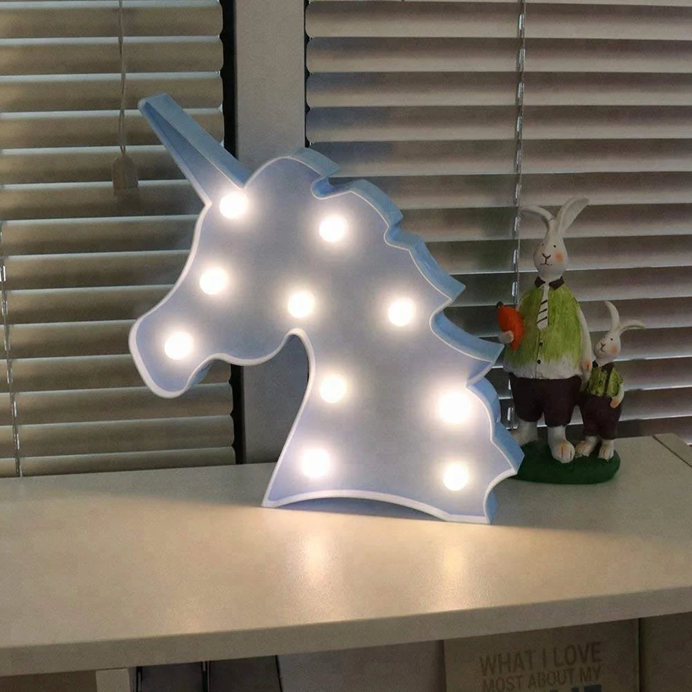 OEM home decor wireless battery powered unicorn hanger light in bulk for kids room decoration