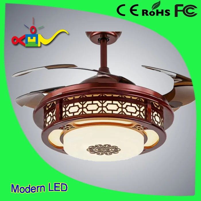 China syle CCT and speed adjustable remote controledl modern ceiling fan with led light