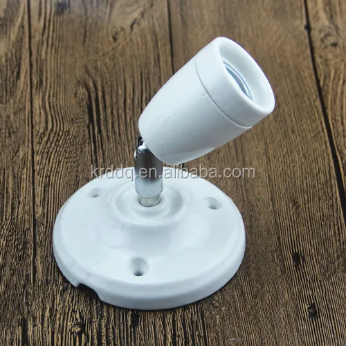 Waterproof E27 Porcelain Lamp Holder With Glass Shade Cover For Outdoor