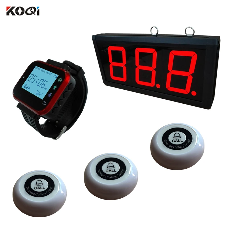 

Cafe shop Wireless waiter calling system smart watch paging equipment