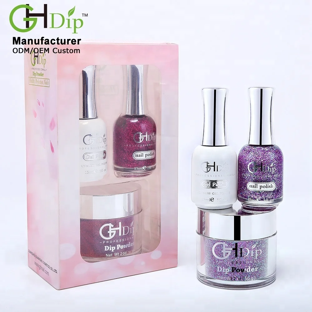 

Custom Private Label Fast Drying Dip Powder 3 in 1 Perfect Color Match Gel polish and Nail Lacquer, 2000 colors