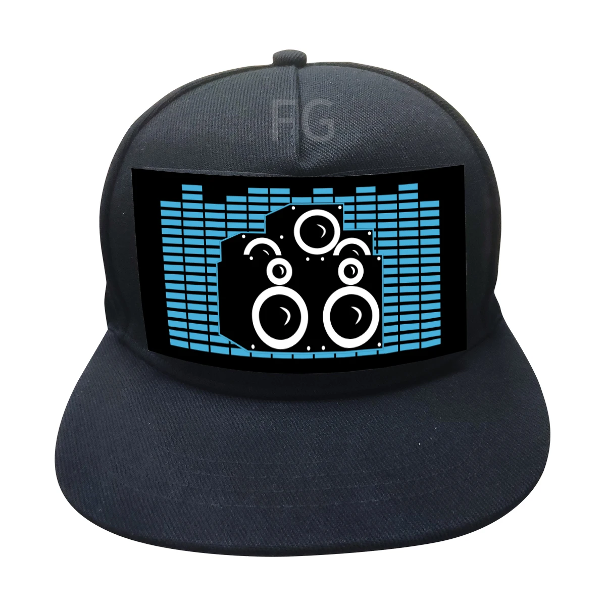 Hot Selling Finegreen Lighting El Flashing Light Cap with Equalizer