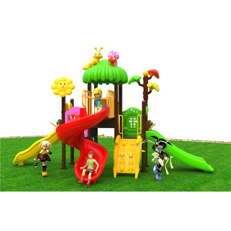 

New design children outdoor playground plastic slide for sale, Picture