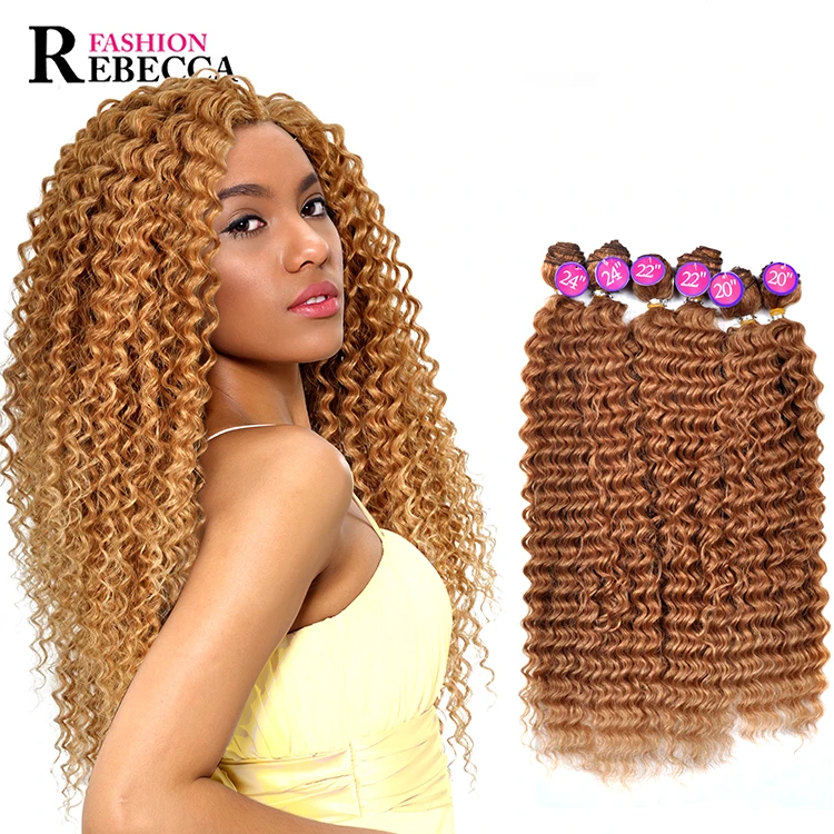 

Rebecca new products Wholesale like brazilian human hair synthetic hair extension 100% high temperature fiber