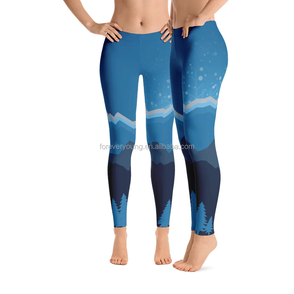 Custom Printed Yoga Pants 84 Recycled Polyester And 16 Spandex Fabric