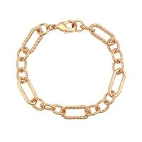 

76477 Xuping Jewelry Fashion 18k Gold Plated Women cuban link Wide chain Bracelet