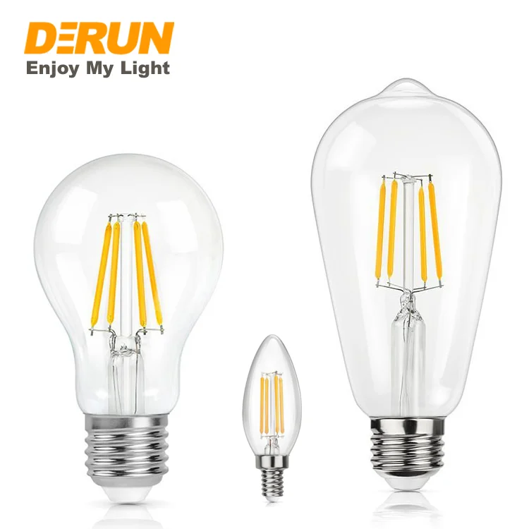 E27 Fitting Globe Edison Lamp LED Filament Italian Light Bulbs , FMT-A60