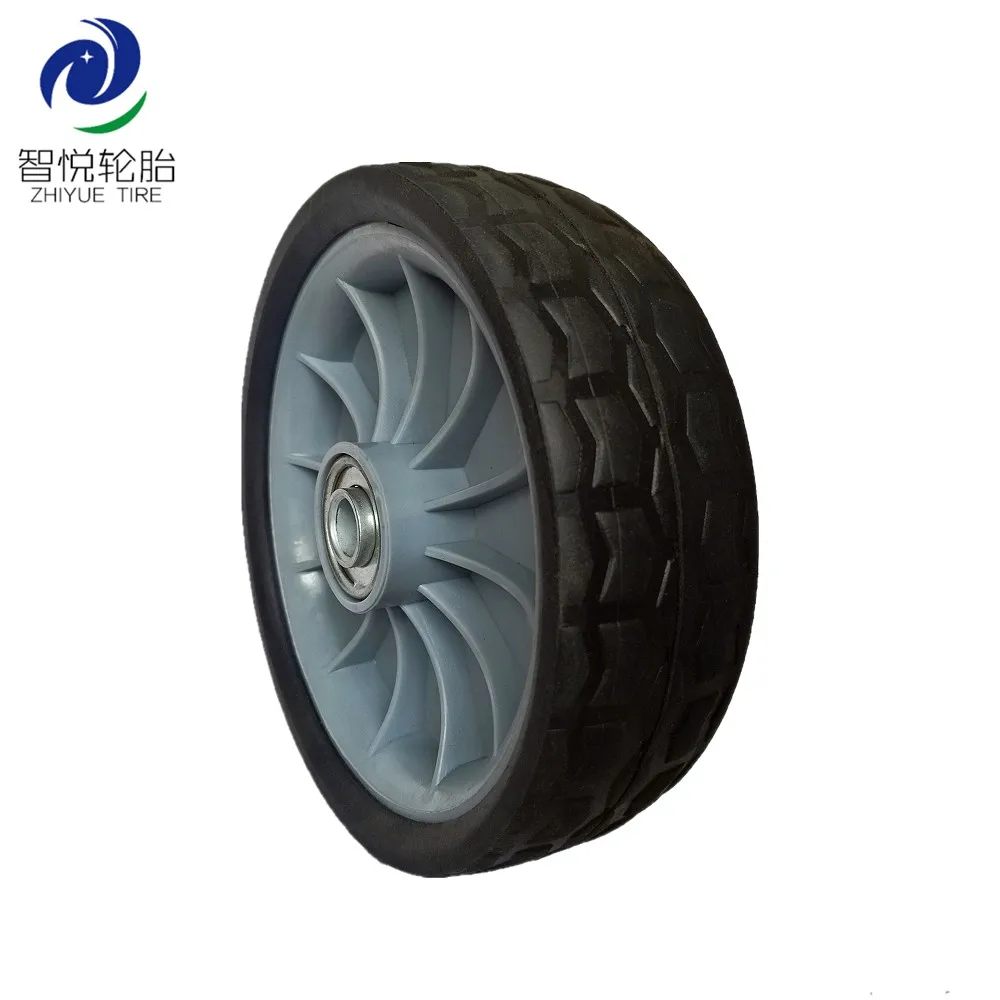 6 Inch Solid Rubber Wheel Barbecue Wheels For Lawn Mower,Bbq Grill