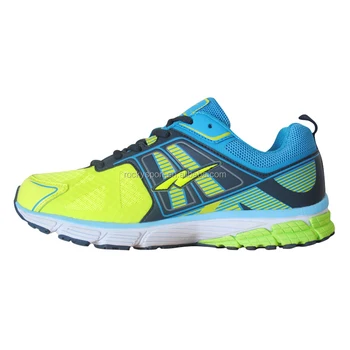 bright coloured running shoes