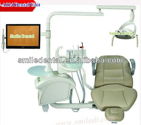 High quality Real leather LED curing light let and right hand dental unit Top-mounted best dental chair