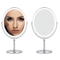 

NPET Double-Sided Lighted Makeup Mirror Lighted Vanity Makeup Mirror with LED Lights 1x/5x Magnification Polished Chrome Finish