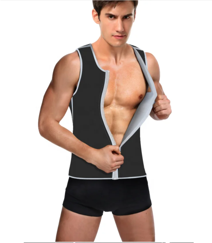 

Neoprene Men's Body Shaper Sweat Sauna Vest Slimming Tummy Fat Burner Tank Top Weight Loss Shapewear, Customized