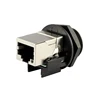 Walk through metal RJ45 Cable Connector with cap