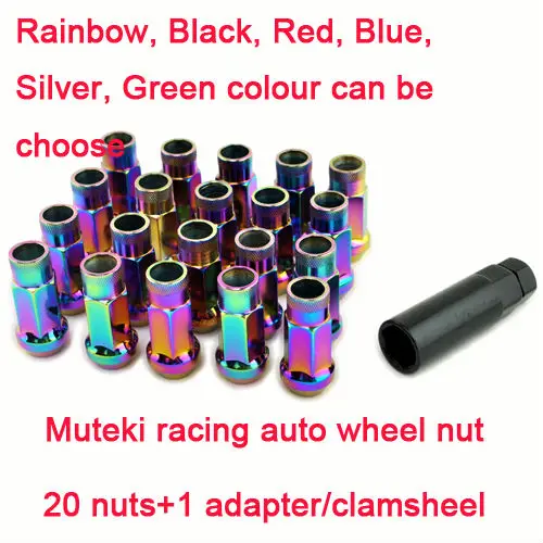 
MUTEKI RACING WHEEL LUG NUT 20+1 RAINBOW COLOUR SR48/ open end 