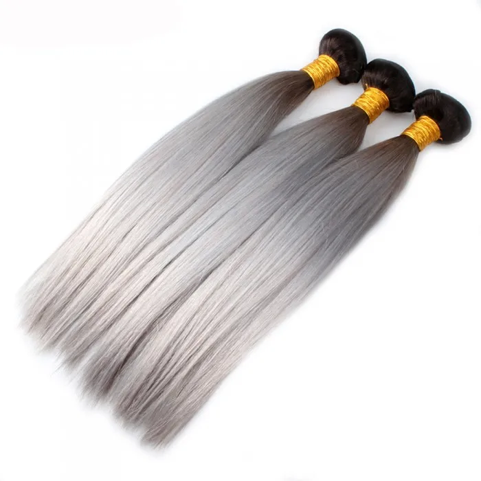 

Wholesale grade 9a raw indian 1b grey human hair weaving silky straight human hair for braiding