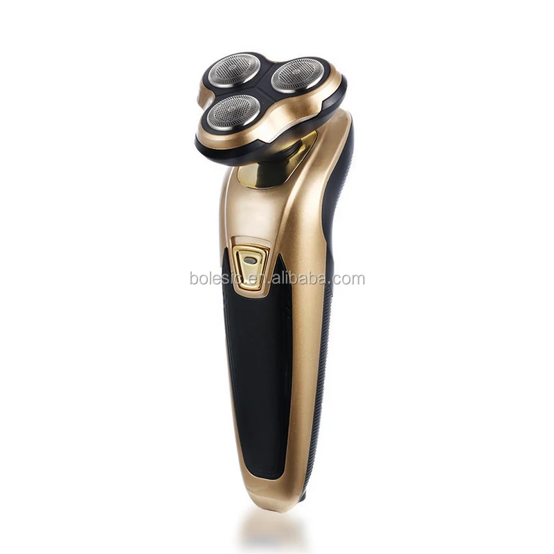 

Professional Rechargeable Men Shaver 3 in 1 Men's Electric Trimmer And Shaver Stainless Steel Razor, Black &gold