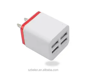 4 Port USB Wall Charger EU & US Plugs