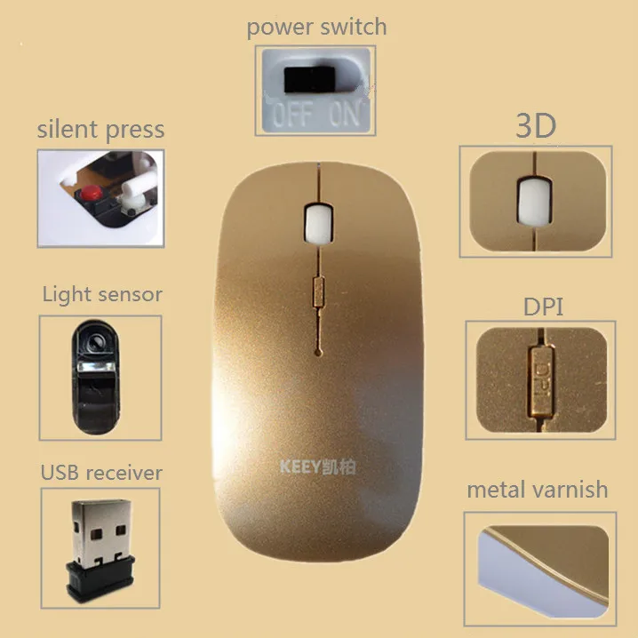 Mini Golden Pink Laptop Keyboard, Portable wireless Keyboard And Mouse combo For Computer