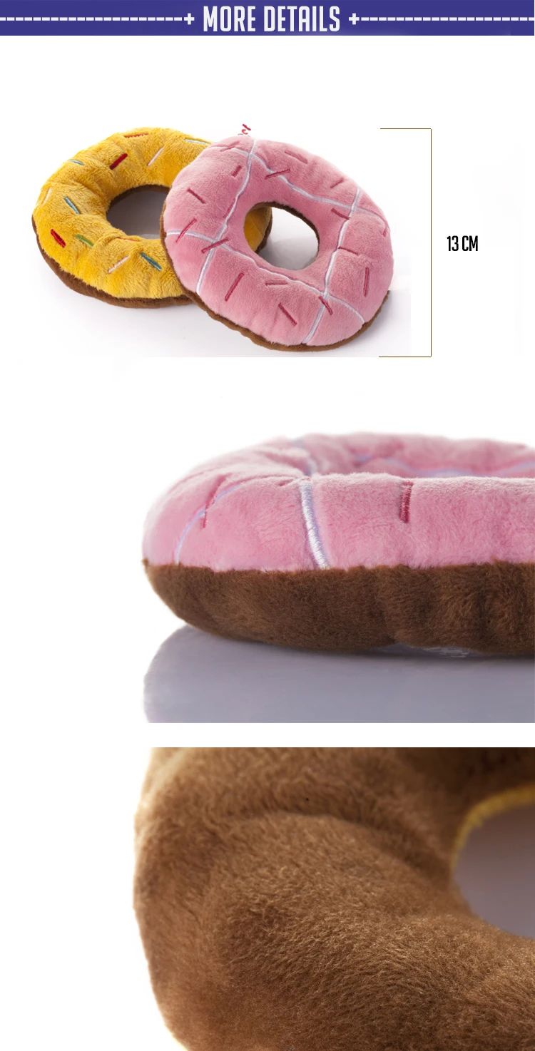 plush donut dog toy