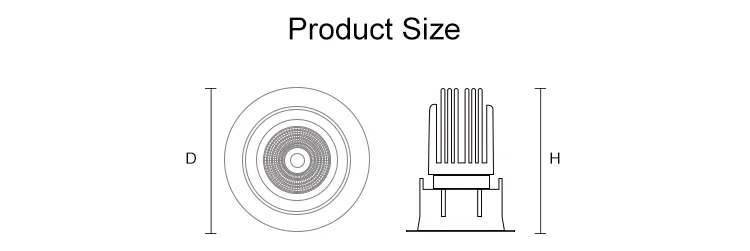 Factory price 7W 12W 15W squareled recessed downlight