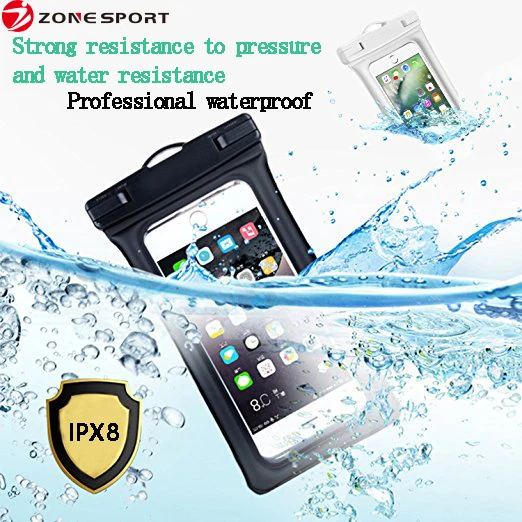 Outdoor Floating TPU Touch Screen Waterproof Bag For Cell Phone Fingerprint Unlock For Iphone 12/12 Pro
